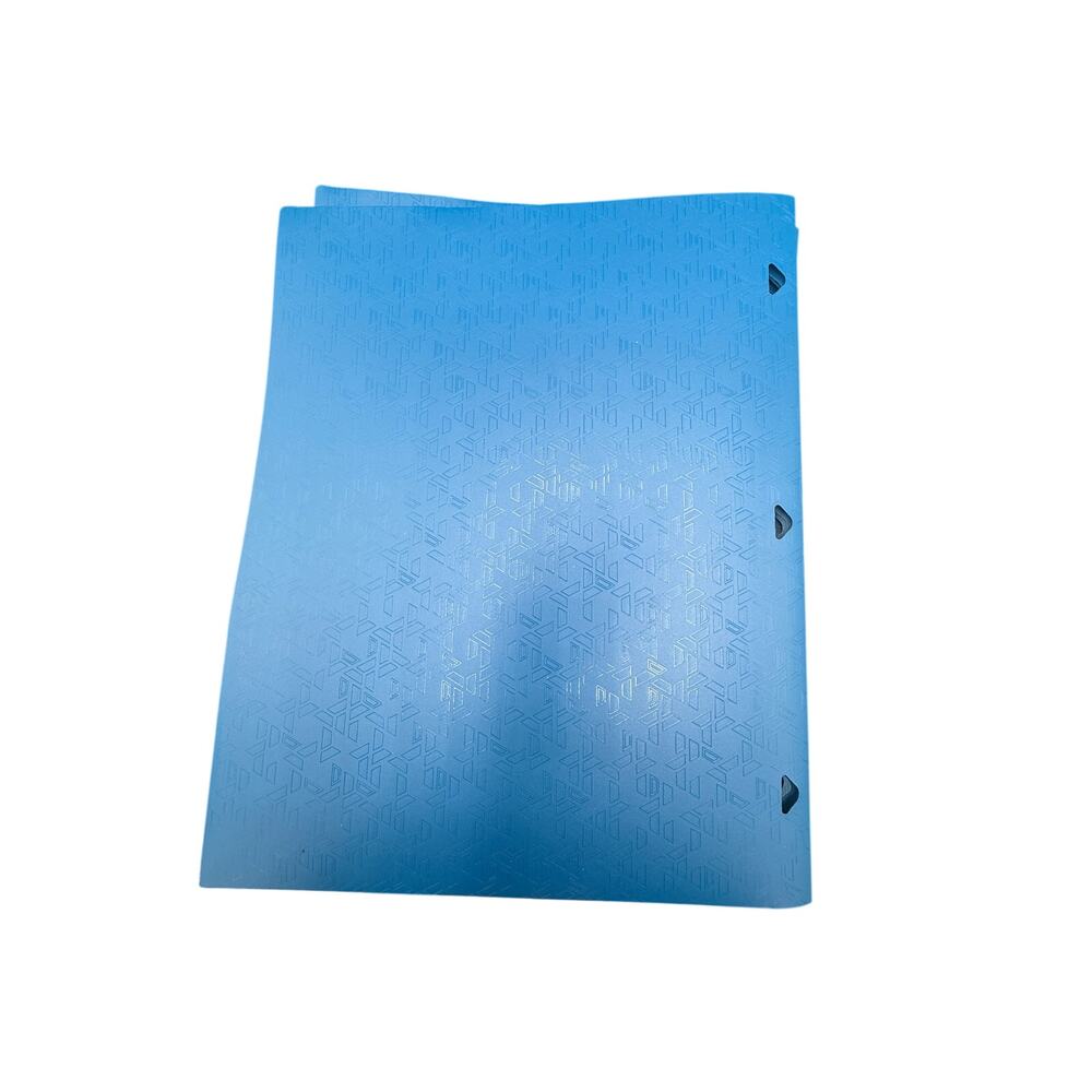Five Star Customizable 2 Pocket Plastic Folders Pacific Blue 3 Hole Punch - Picture 3 of 3
